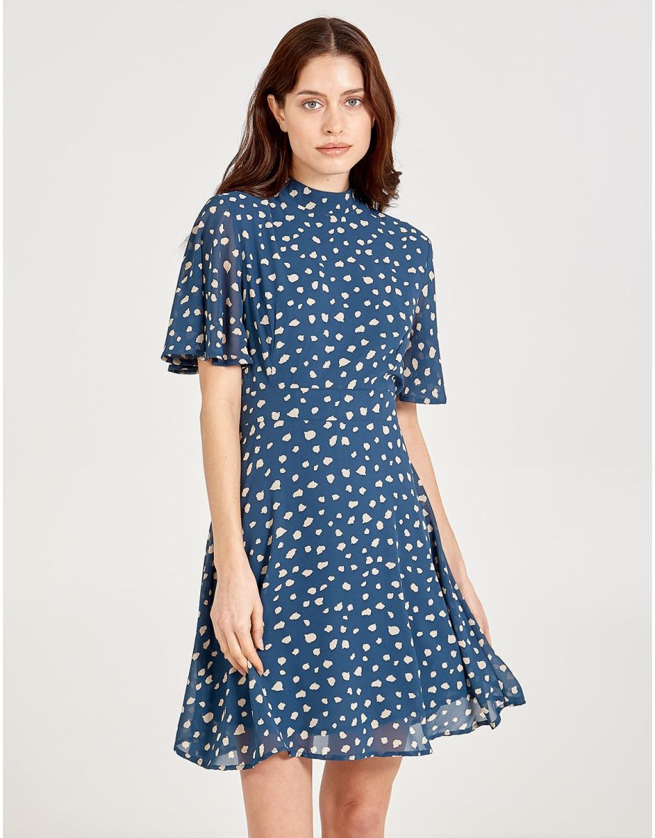 Blue vanilla clearance polka dot dress