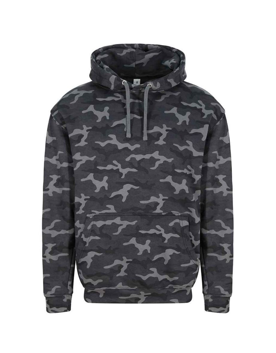 Awdis Mens Camouflage Hoodie - Black Camo