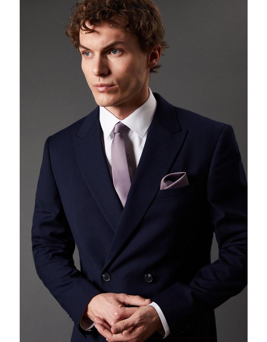 Mauve Tie And Pocket Square