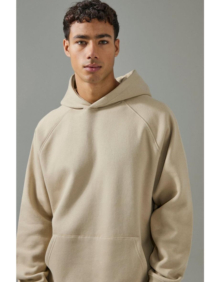 Man Active Training Dept Embossed Oversized Hoodie