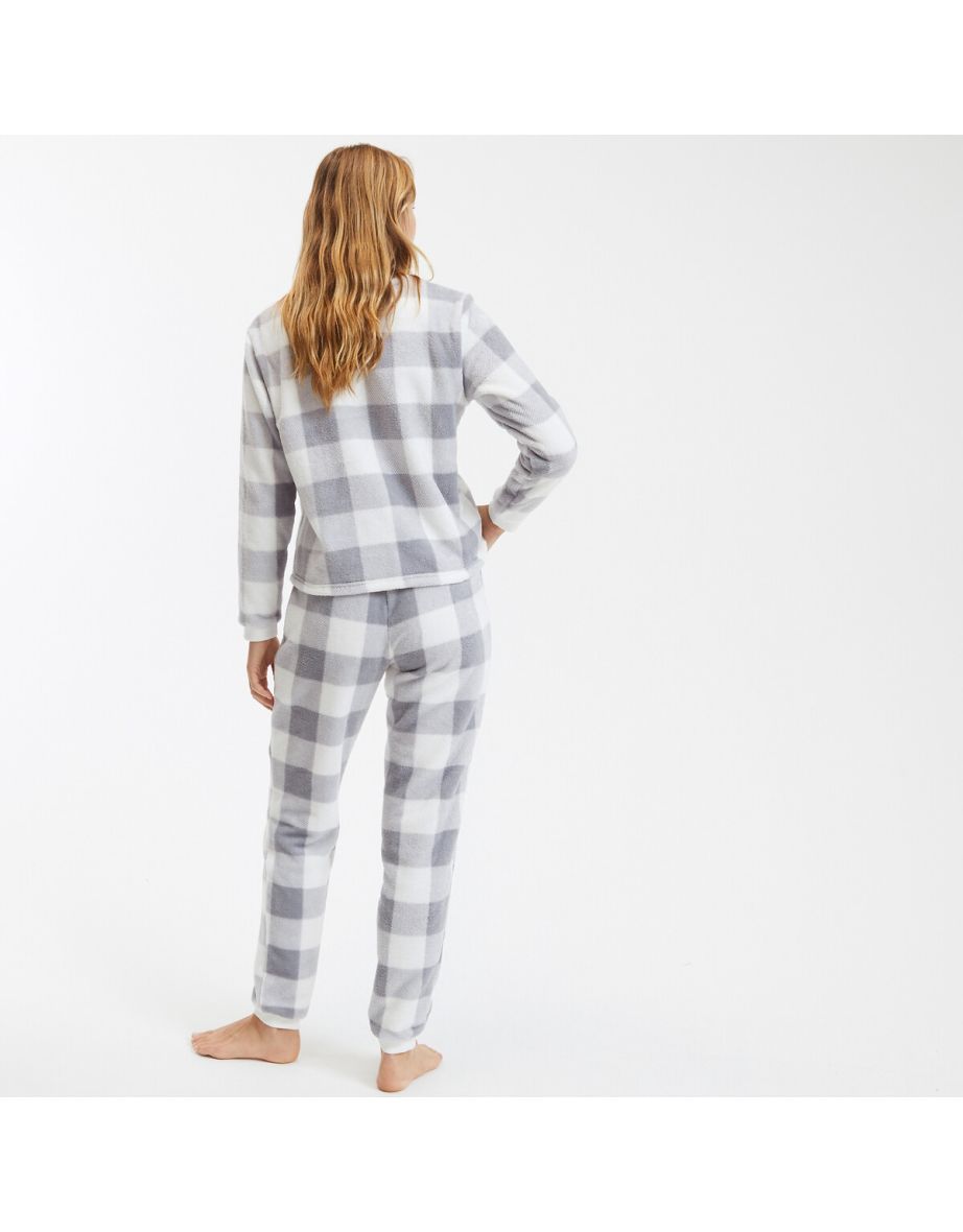 Checked Fleece Pyjamas - 3