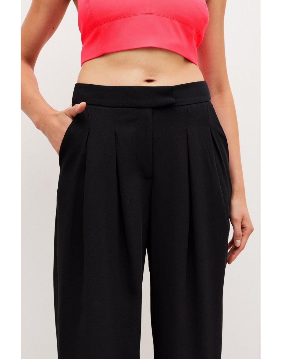 Soft Twill Oversized Wide Leg Trousers - 2