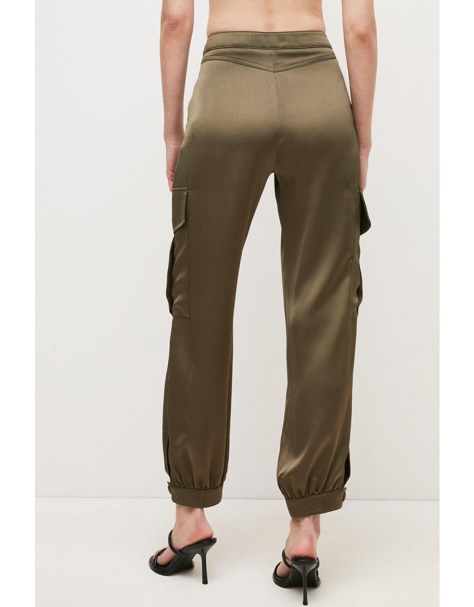 Satin Crepe Luxe Utility Trouser - 2