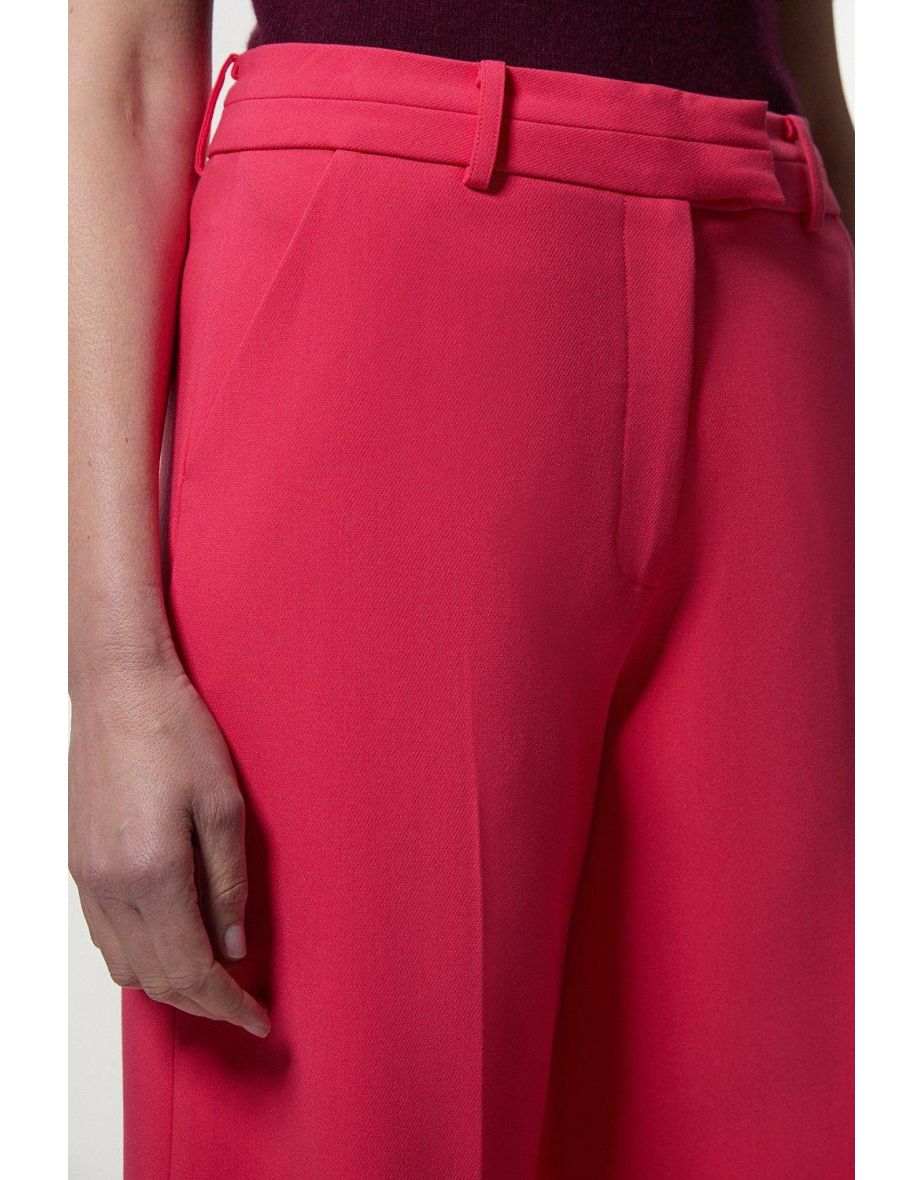 Compact Stretch Tailored Wide Leg Trouser - 2