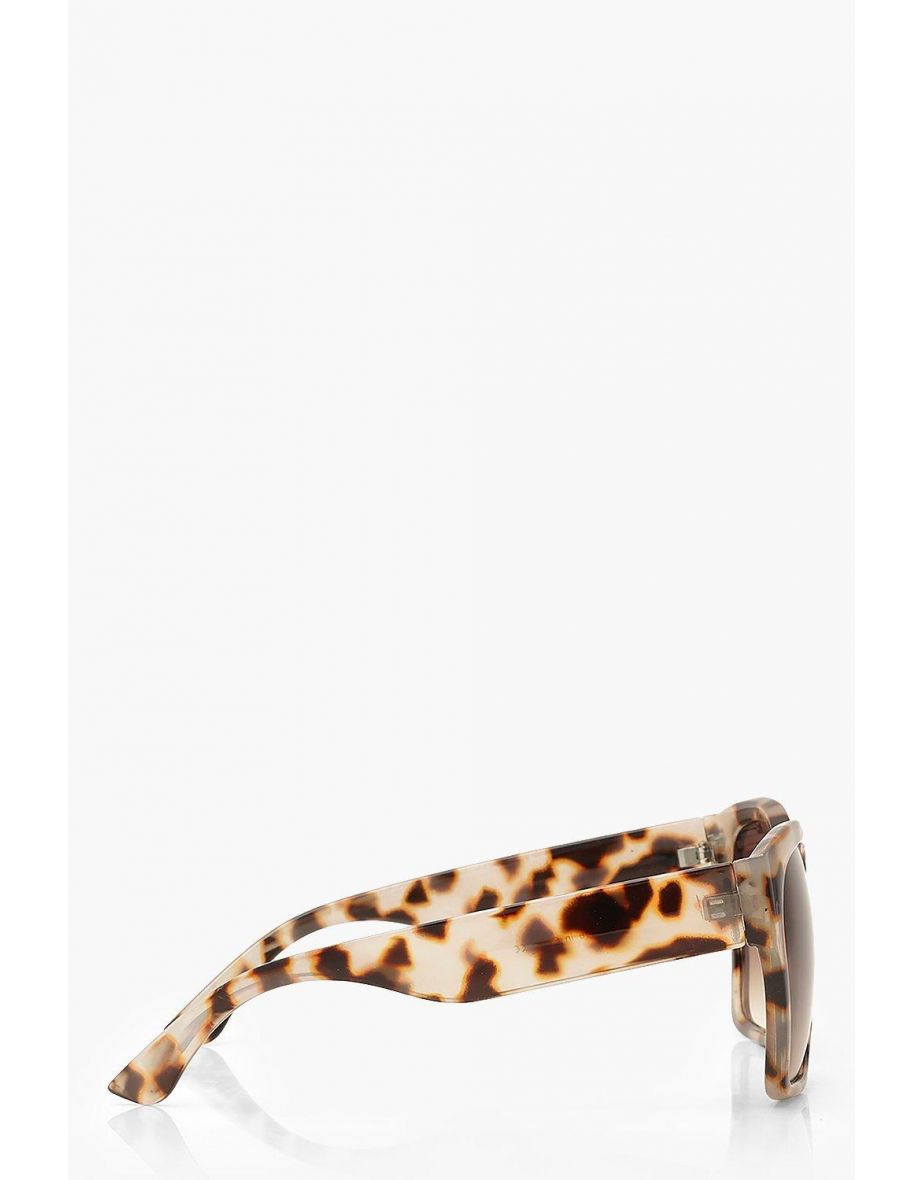 Oversized Tortoise Shell Sunglasses - cream - 2