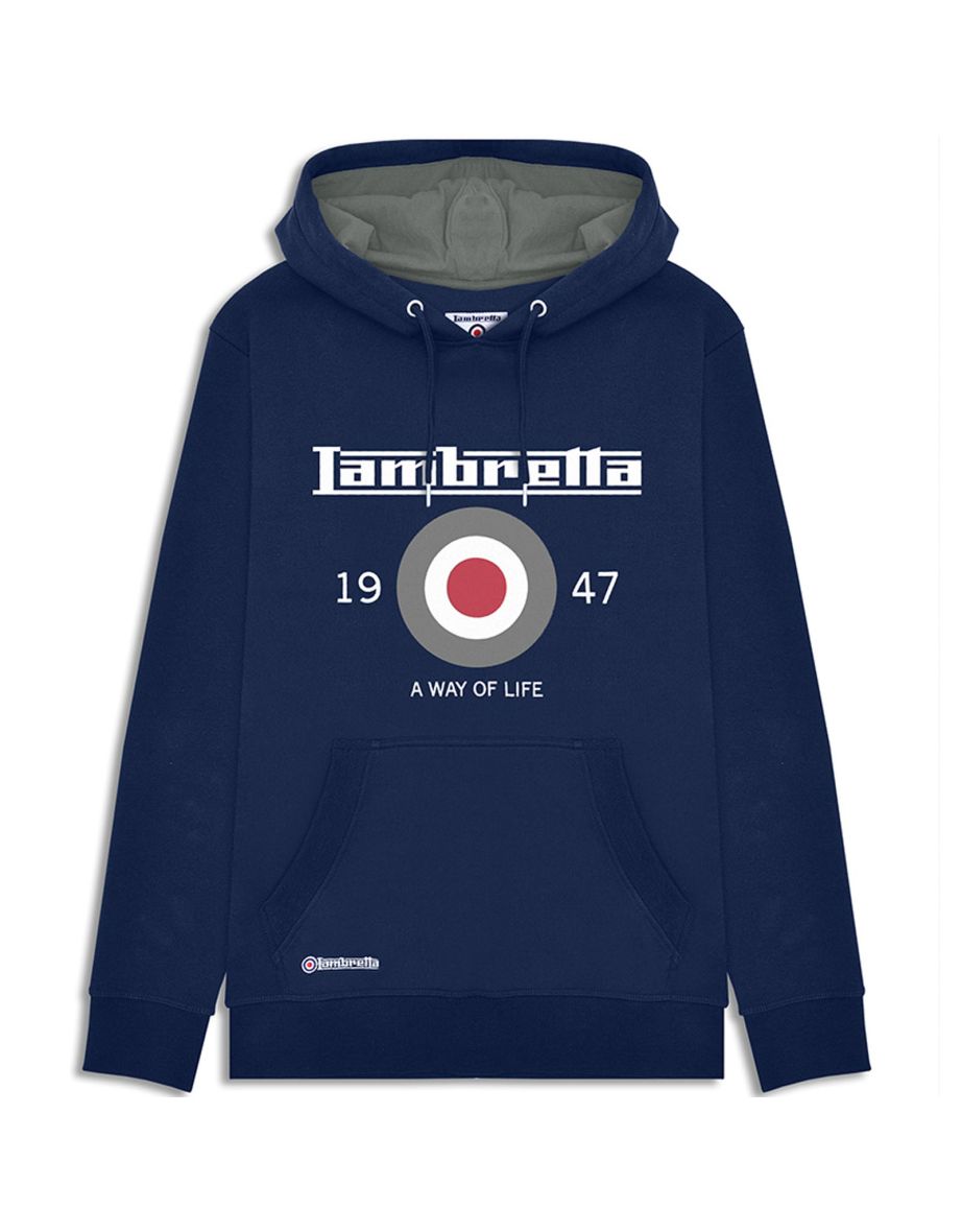 Shop Lambretta Mens Target Pullover Hooded Sweatshirt Hoody Jumper Hoodie Online in Bahrain VogaCloset