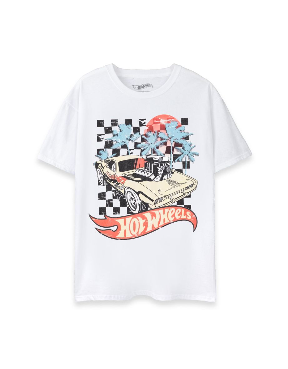 Hot Wheels Mens Sunset T-Shirt - White