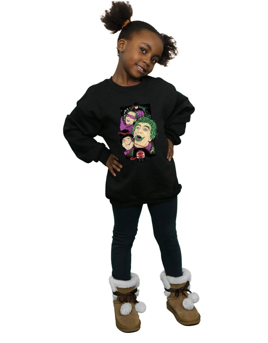 DC Comics Girls Batman TV Series Rogues Gallery Sweatshirt - Black