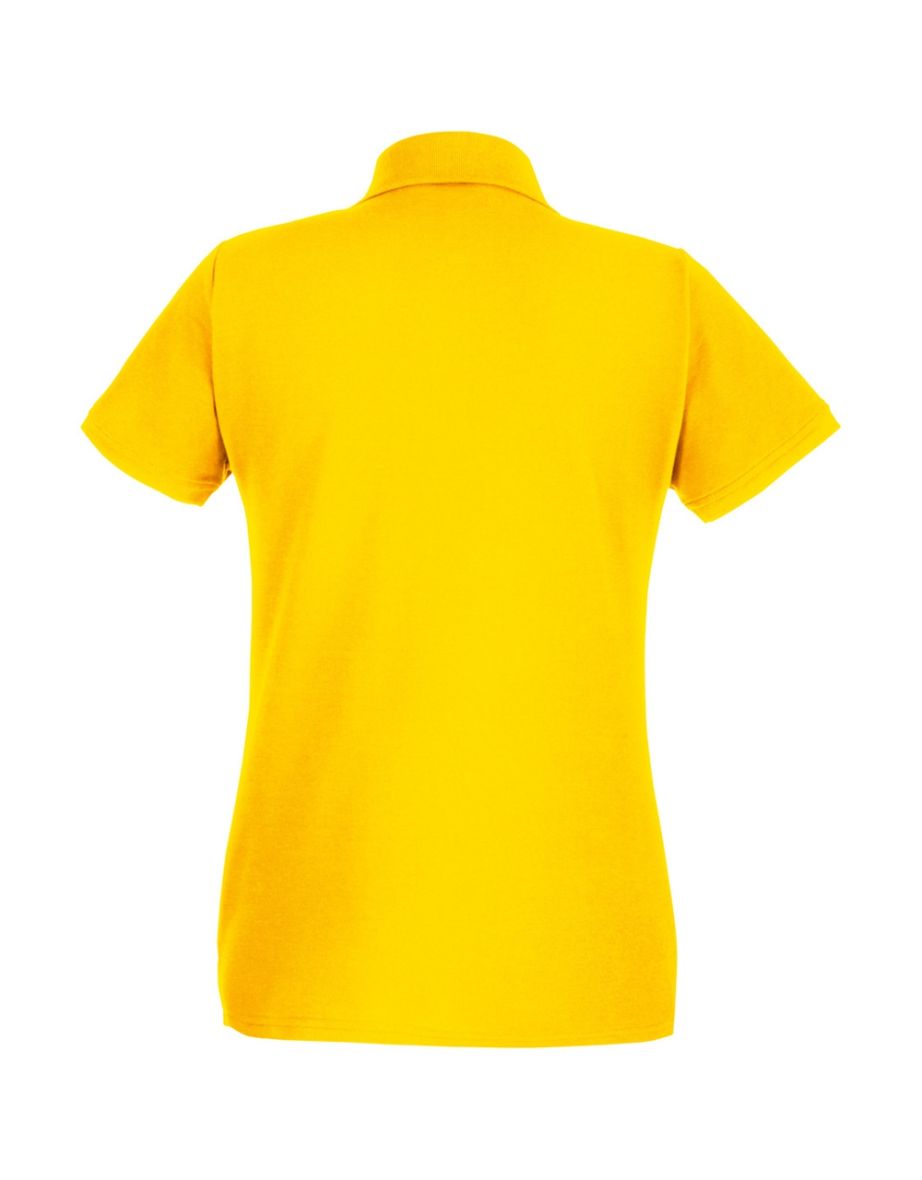 Fruit Of The Loom Ladies Lady-Fit Premium Short Sleeve Polo Shirt - Sunflower - 1
