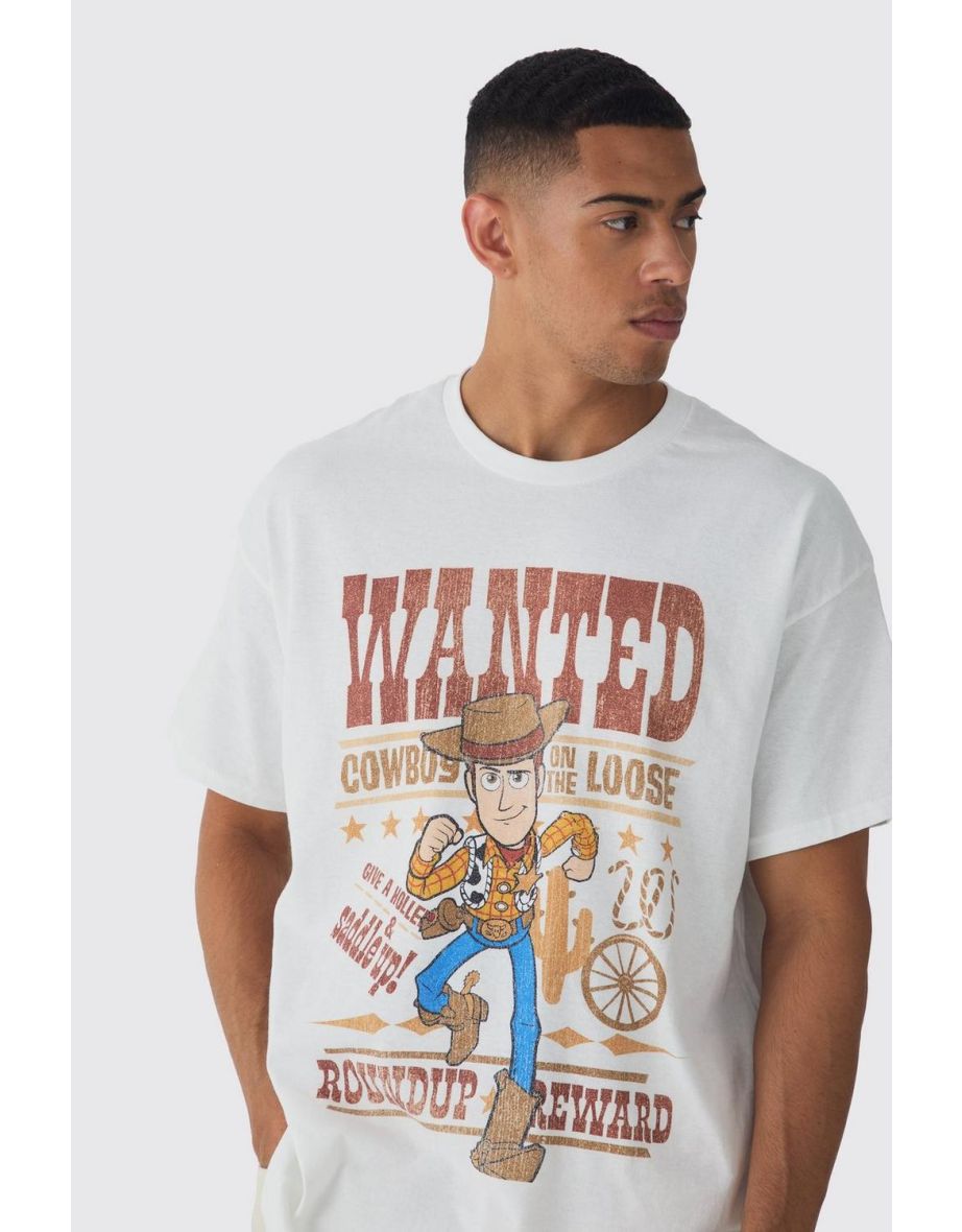 Oversized Toy Story Woody Disney License Print T-shirt - white - 2