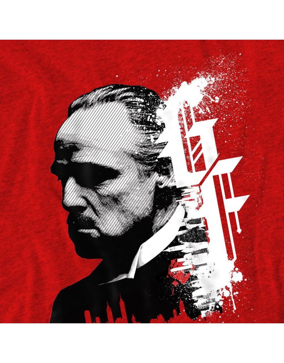 The Godfather Unisex Adult Spray T-Shirt - Red - 3