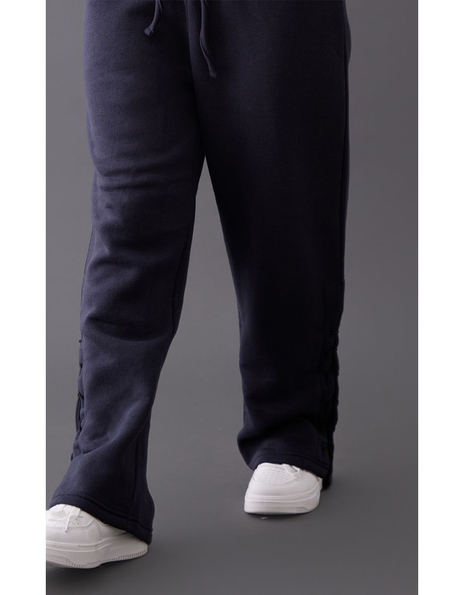 Petite Ink Blue Tie Side Detail Joggers - 3