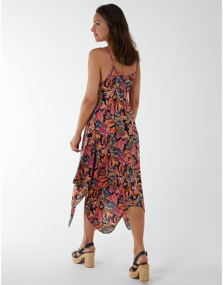Printed Hanky Hem Dress - 3