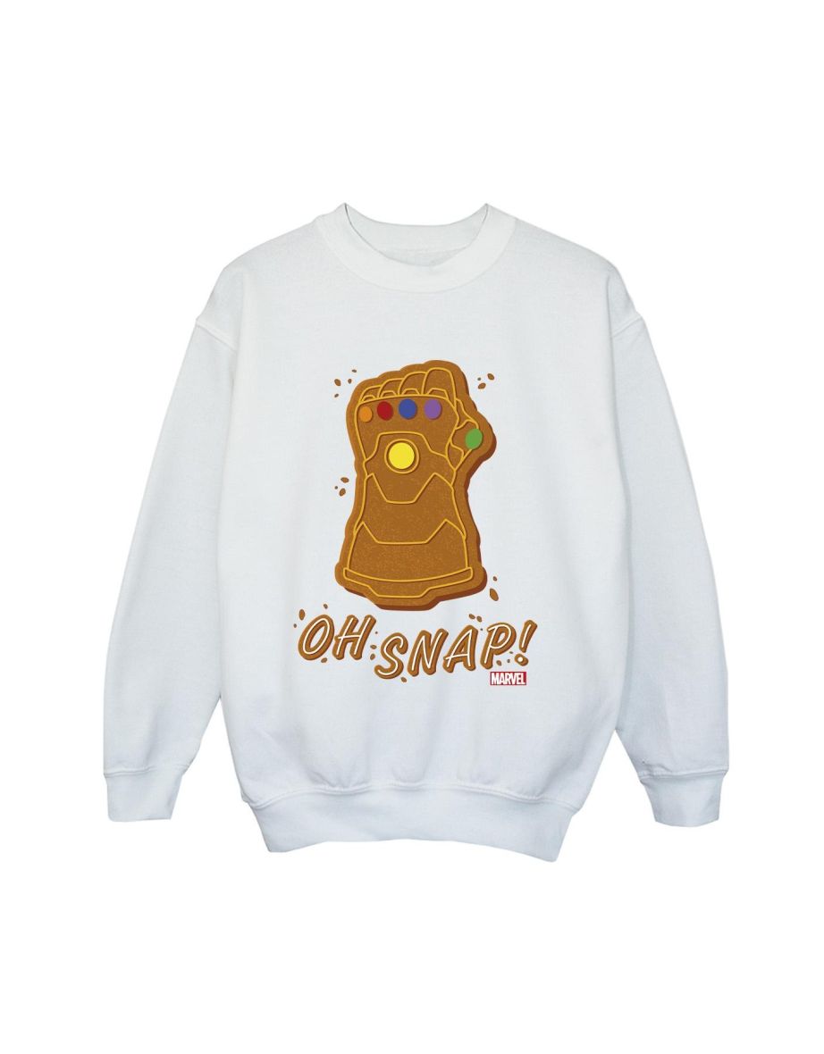 Marvel Boys Thanos Oh Snap Sweatshirt - White