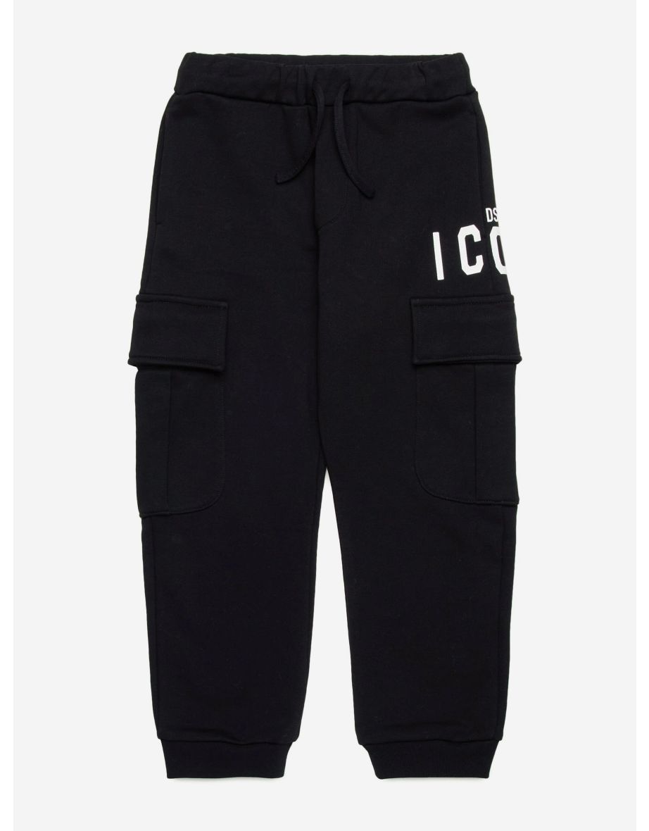 Kids Cargo Pants in Black