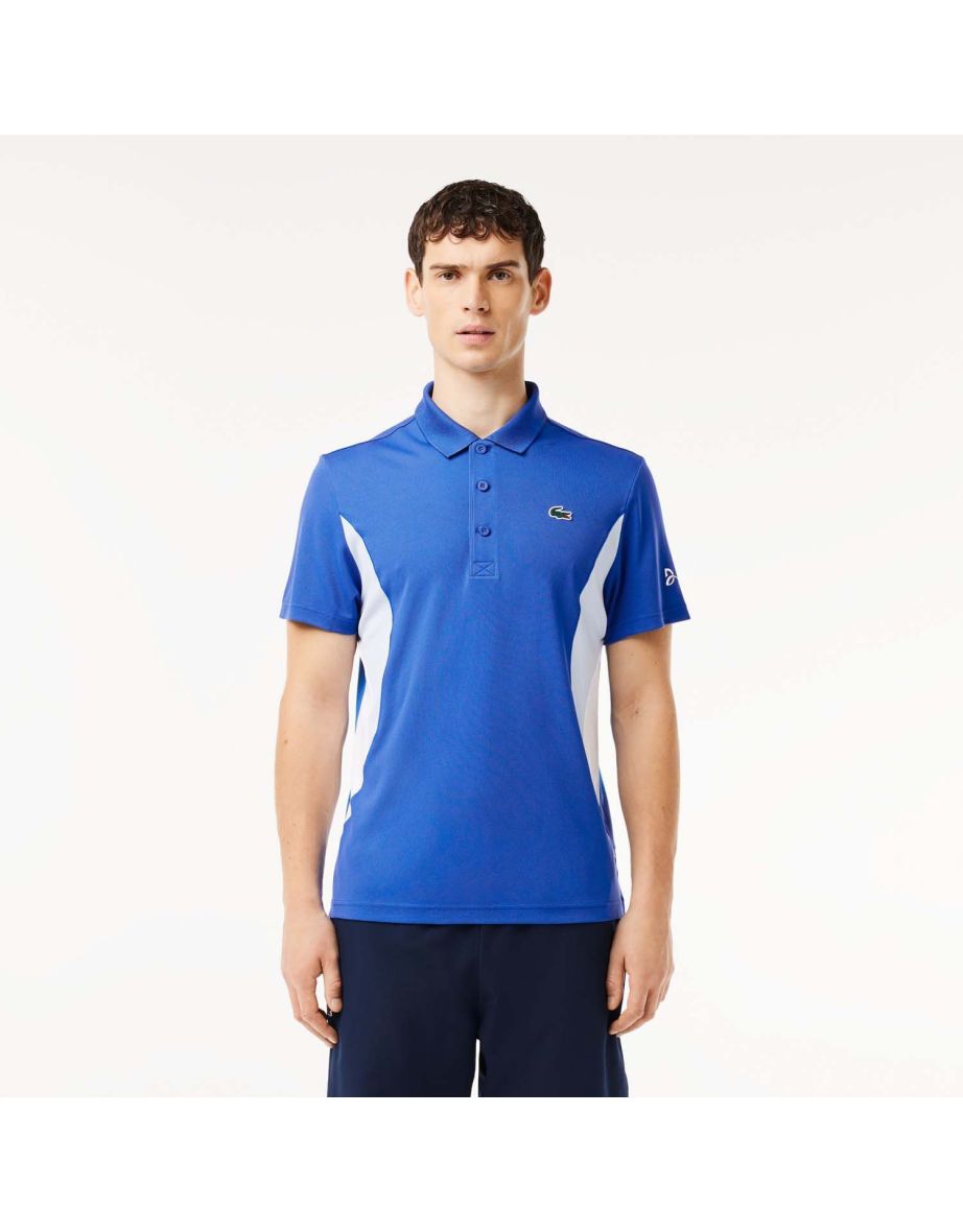 Men's Lacoste Tennis x Novak Djokovic Ultra-Dry Polo Shirt in Blue