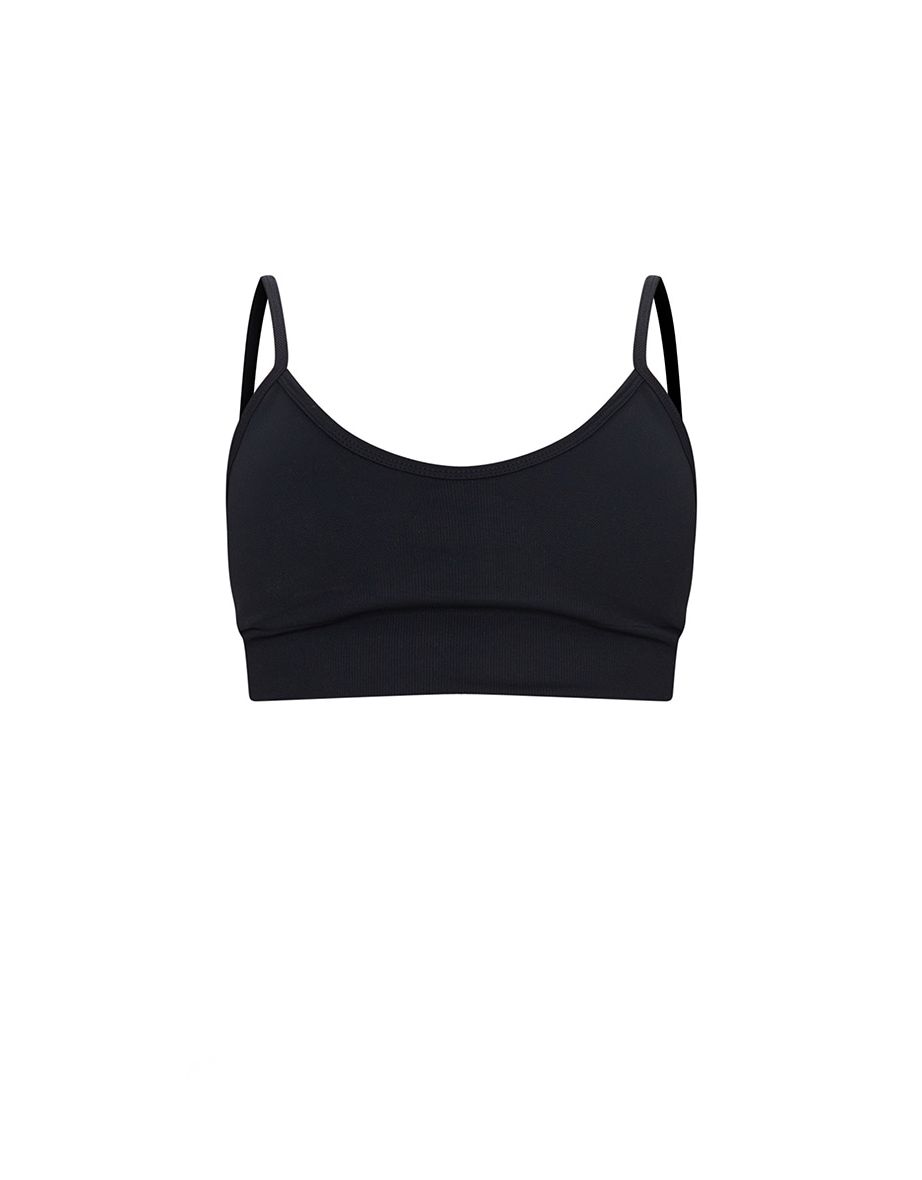 Black Basic Seamless Padded Sports Bra - 4