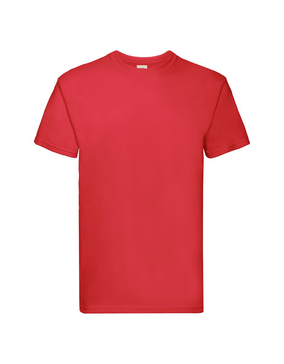 Fruit Of The Loom Mens Super Premium Short Sleeve Crew Neck T-Shirt - Red