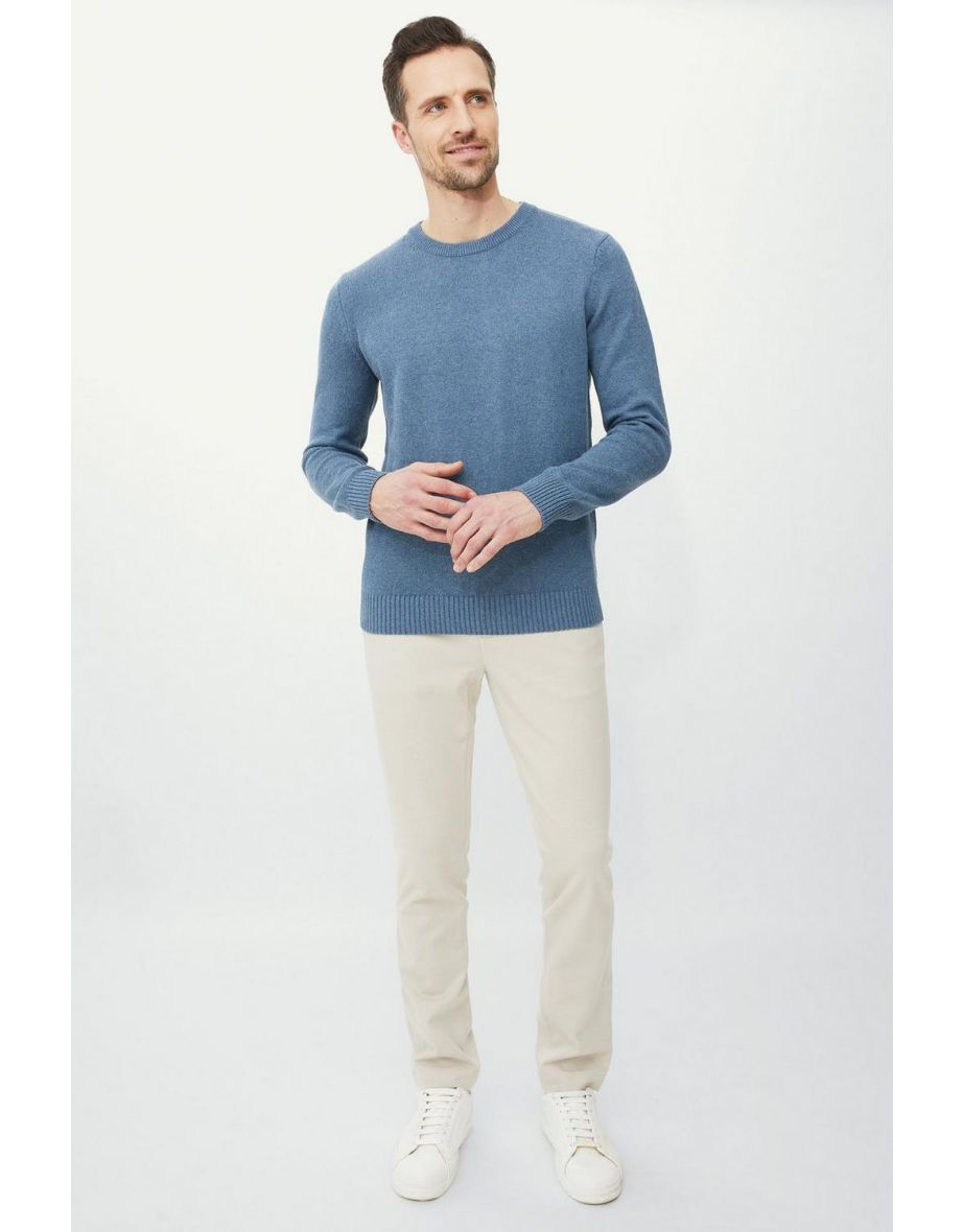 Slim Fit Stretch Oxford Chino - cream