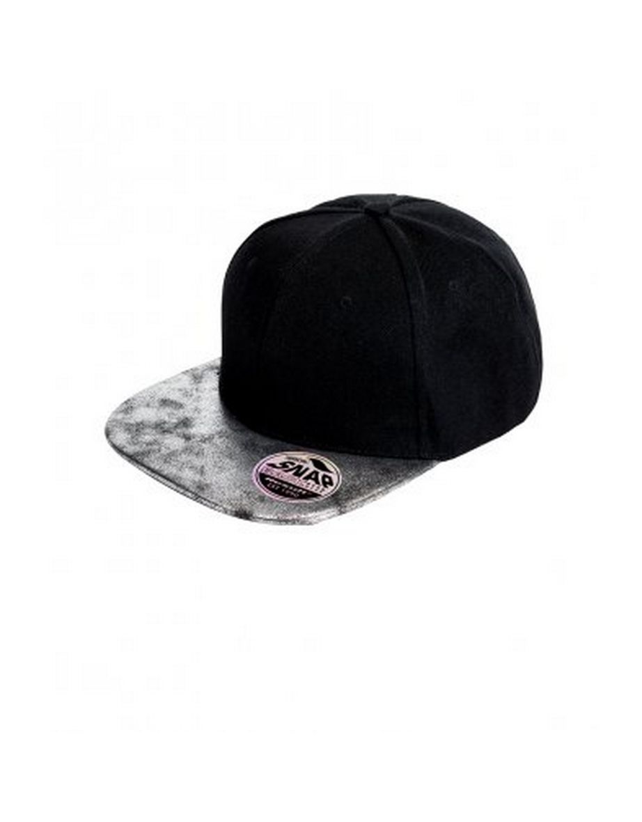 Result Mens Bronx Glitter Snapback Cap - Black/Silver