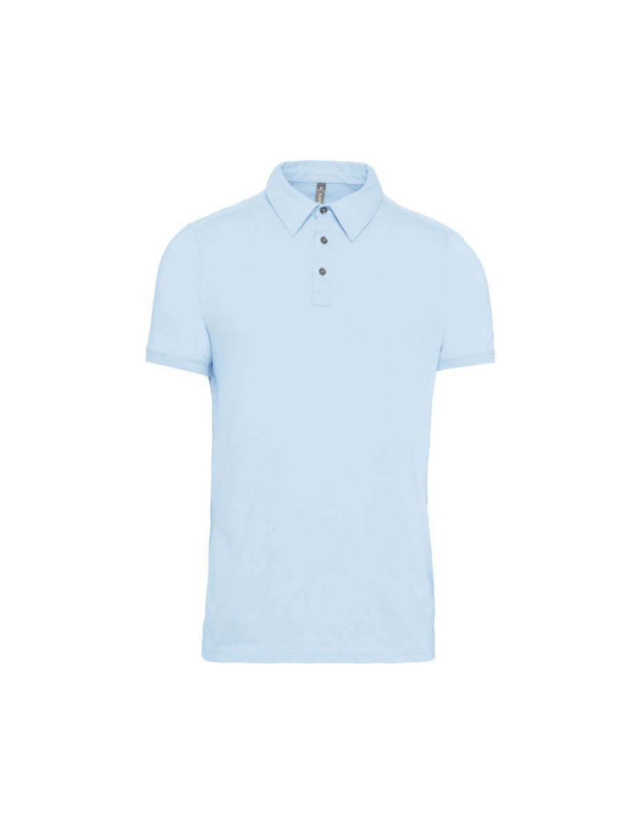 Kariban Mens Jersey Knit Polo Shirt - Sky Blue