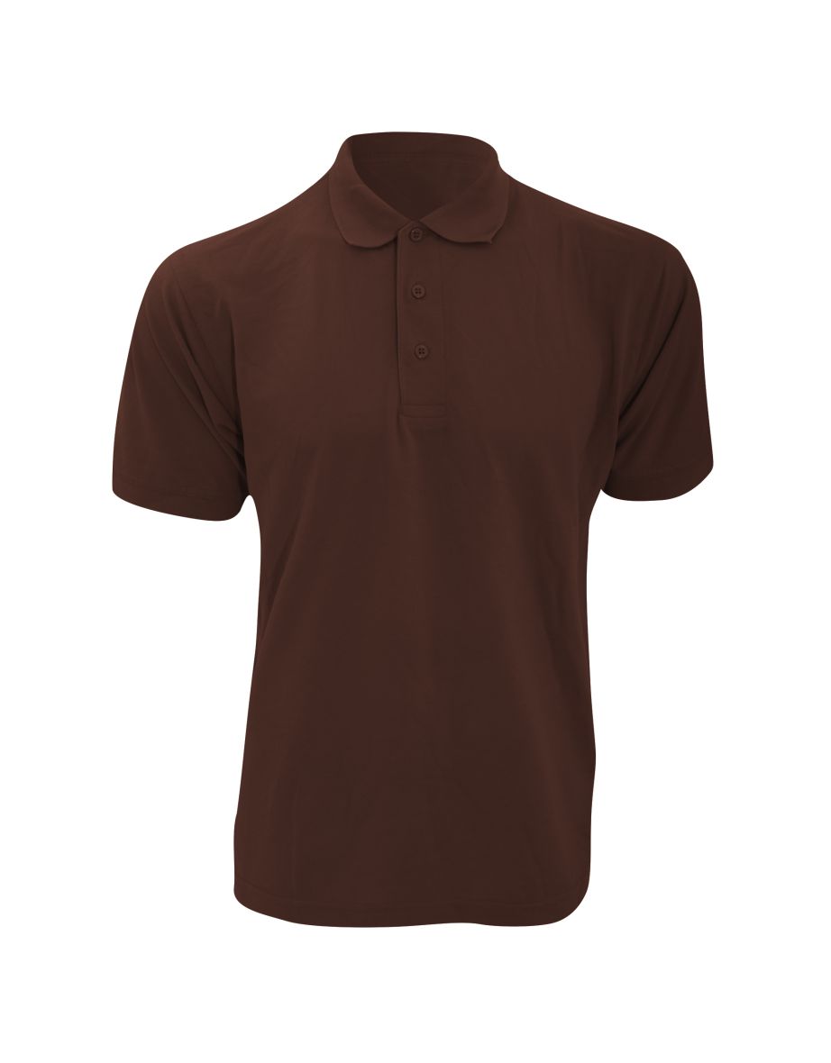 Kustom Kit Mens Klassic Superwash Short Sleeve Polo Shirt - Chocolate