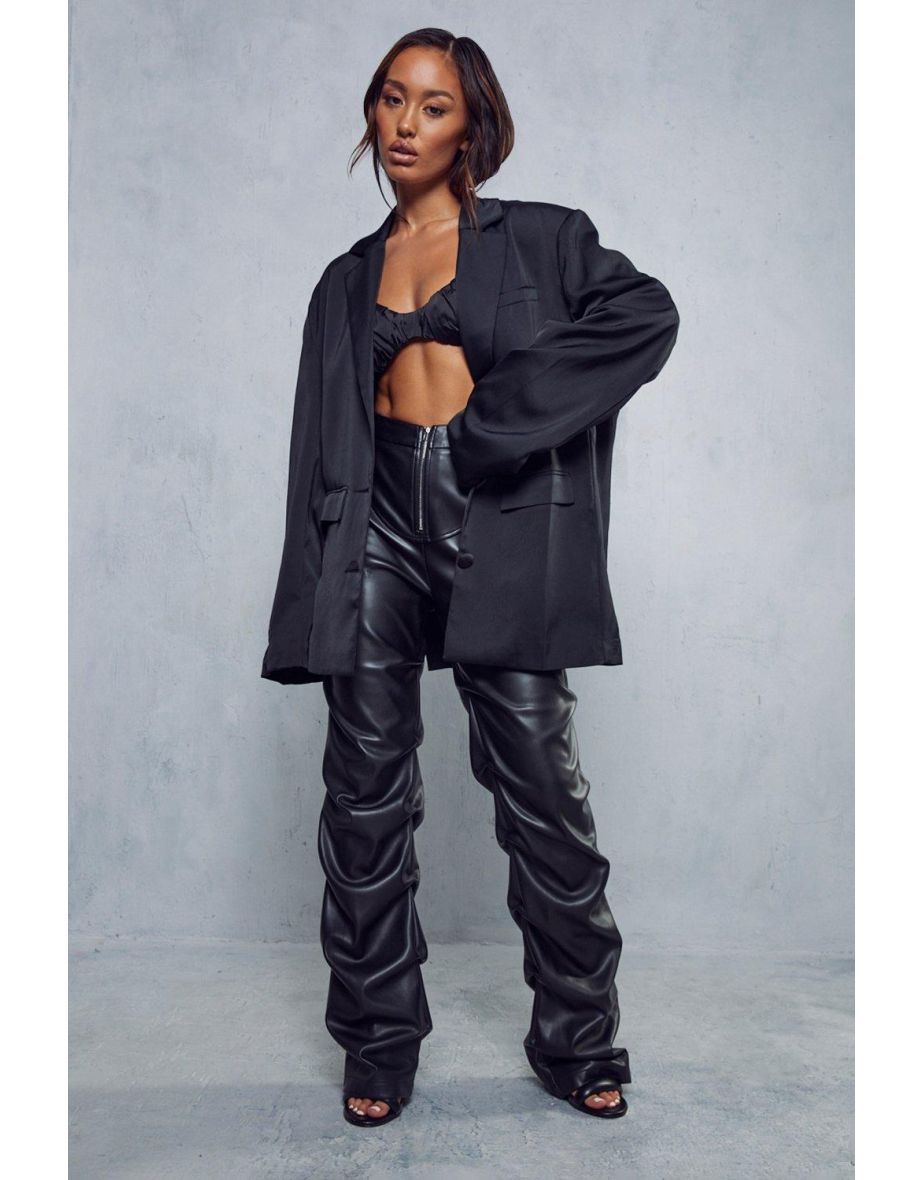Tailored Premium Satin Oversized Blazer