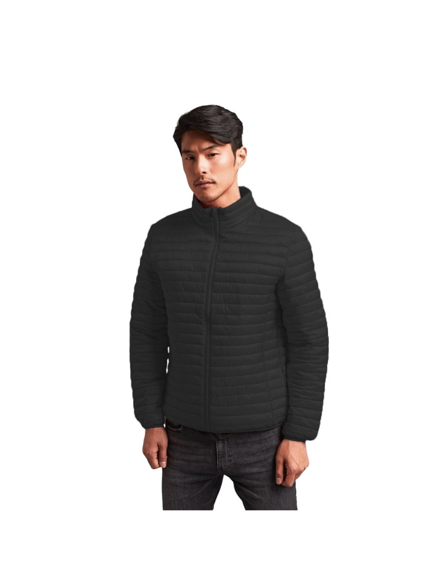 2786 Mens Tribe Fineline Padded Jacket - Black - 1