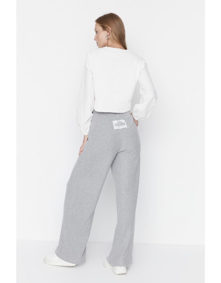 Gray Thessaloniki Knitted top Sweatpants