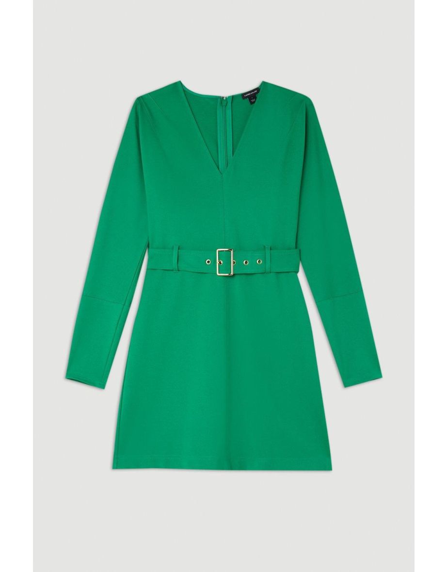 Karen Millen Green Column Mini Dress - 3