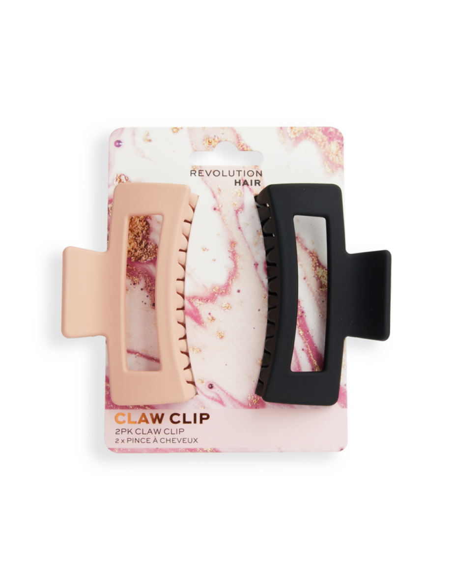 Revolution 2pk Rectangle Matte Clip Nude/Black