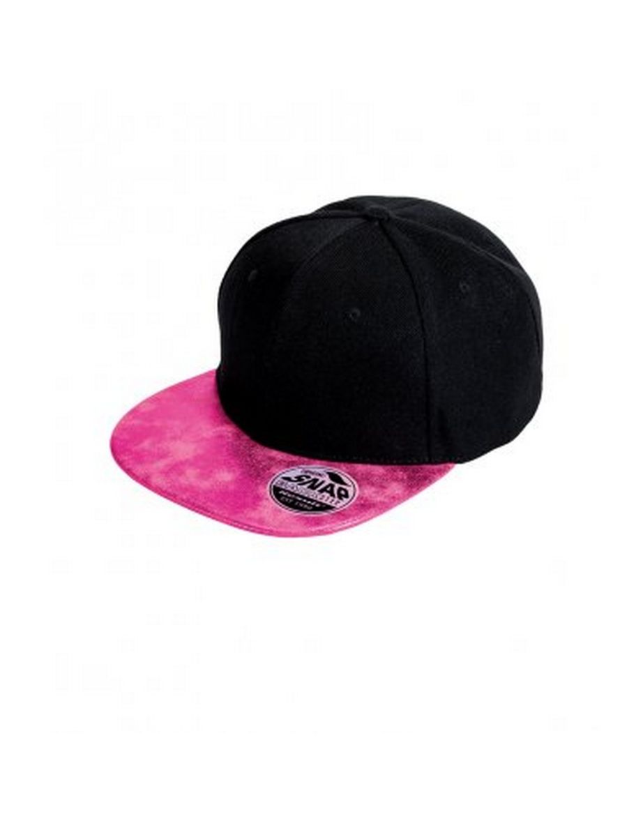 Result Mens Bronx Glitter Snapback Cap - Black/Pink