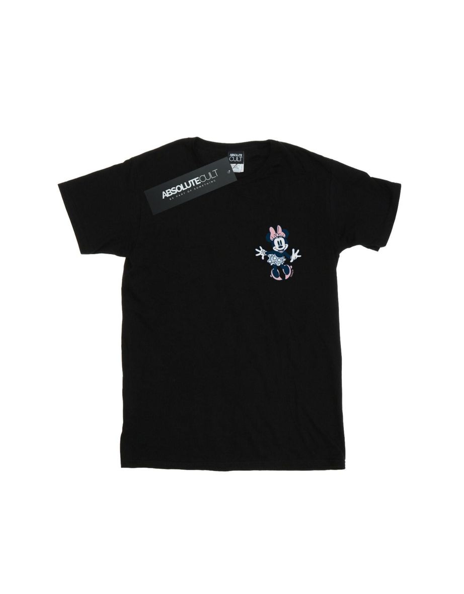 Disney Womens/Ladies Minnie Mouse Dancing Chest Cotton Boyfriend T-Shirt - 1