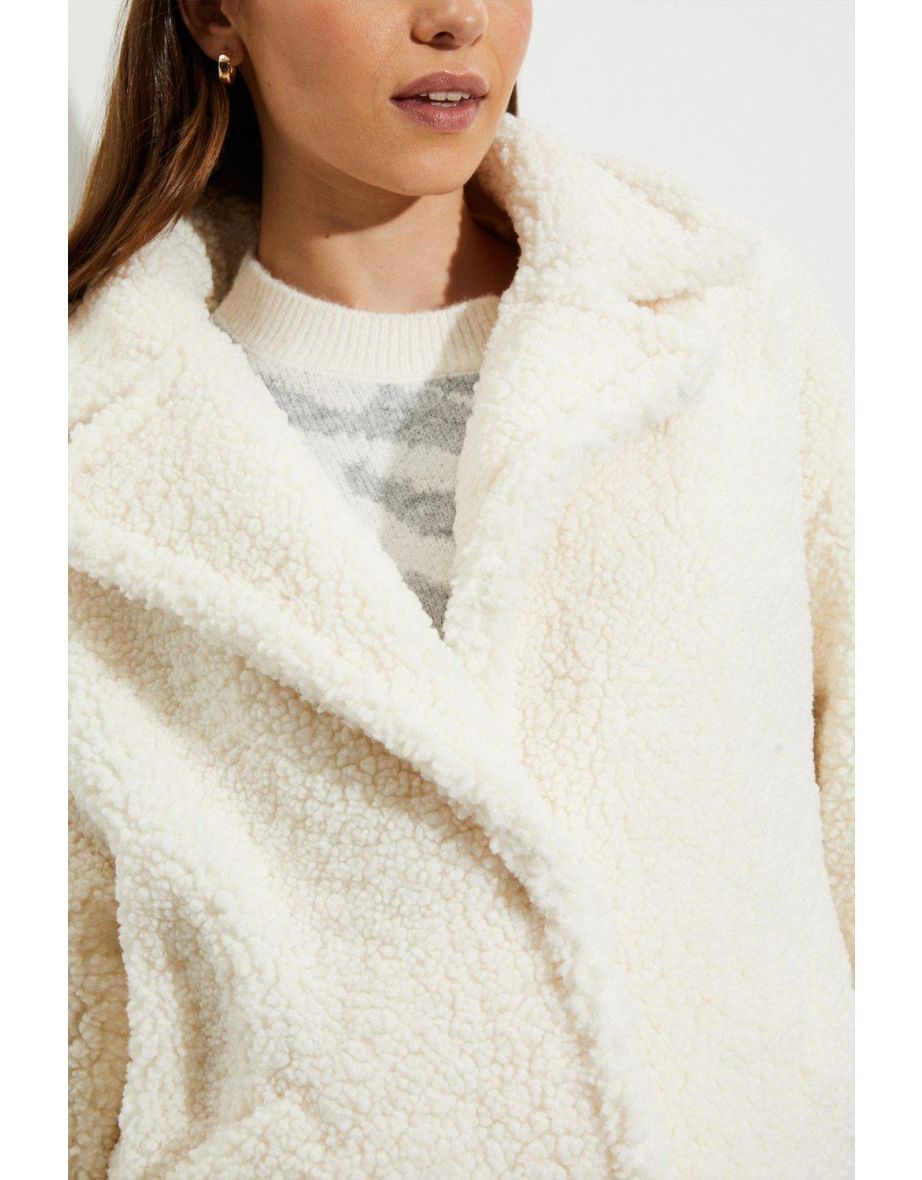Longline Oversized Teddy Coat - 3