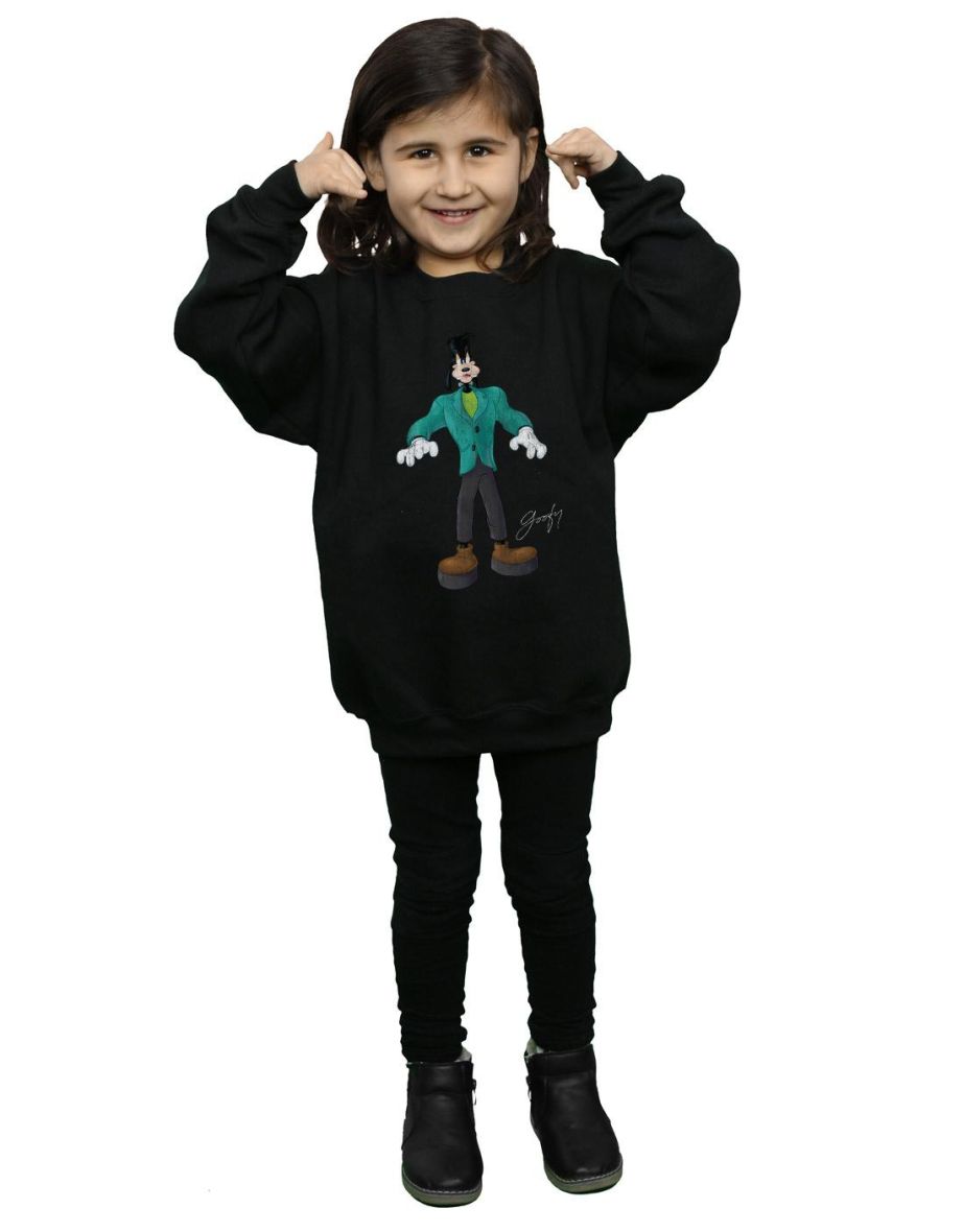 Disney Girls Frankenstein Goofy Sweatshirt - Black - 3
