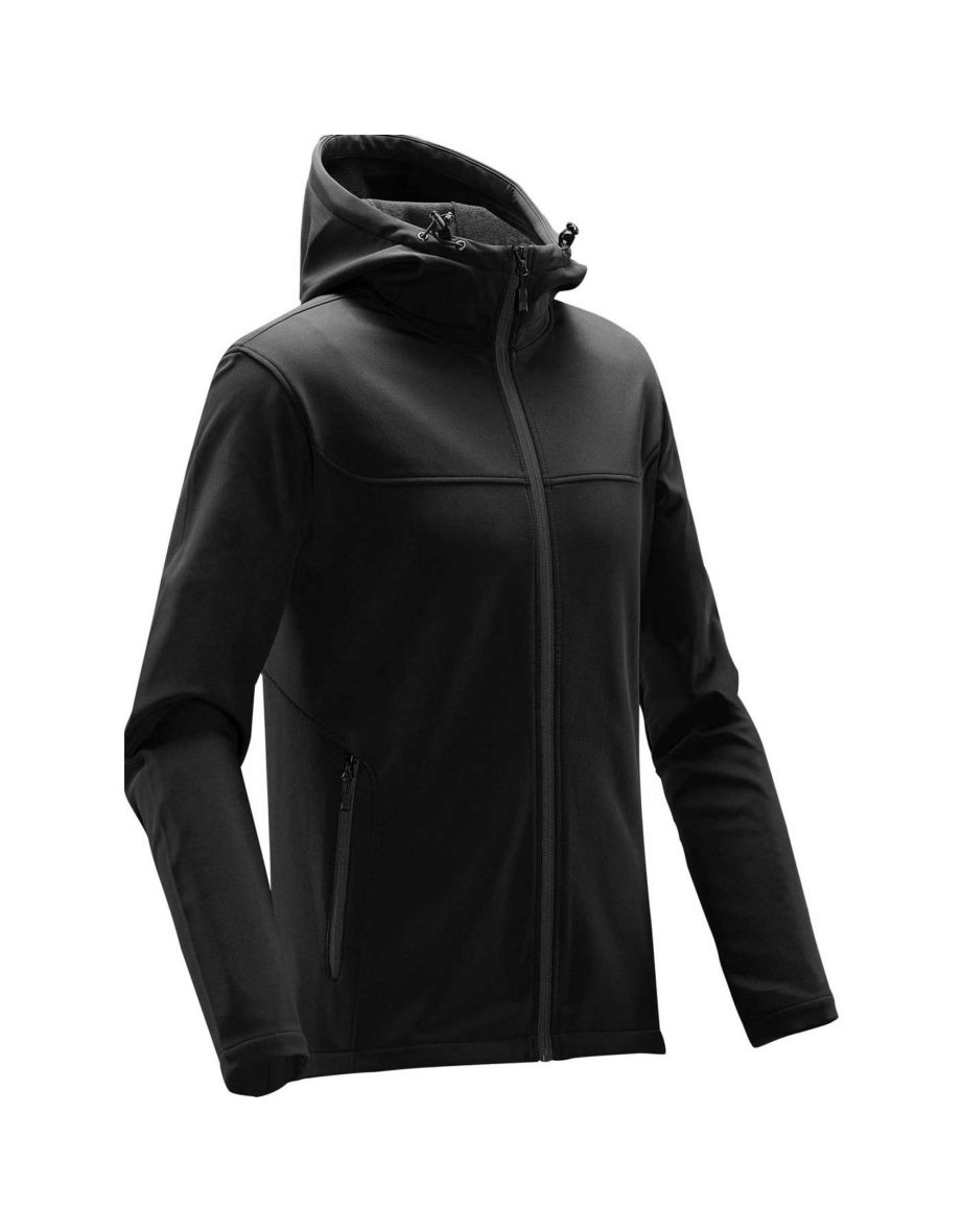 Stormtech Mens Orbiter Softshell Hoodie - Black/Dolphin - 2