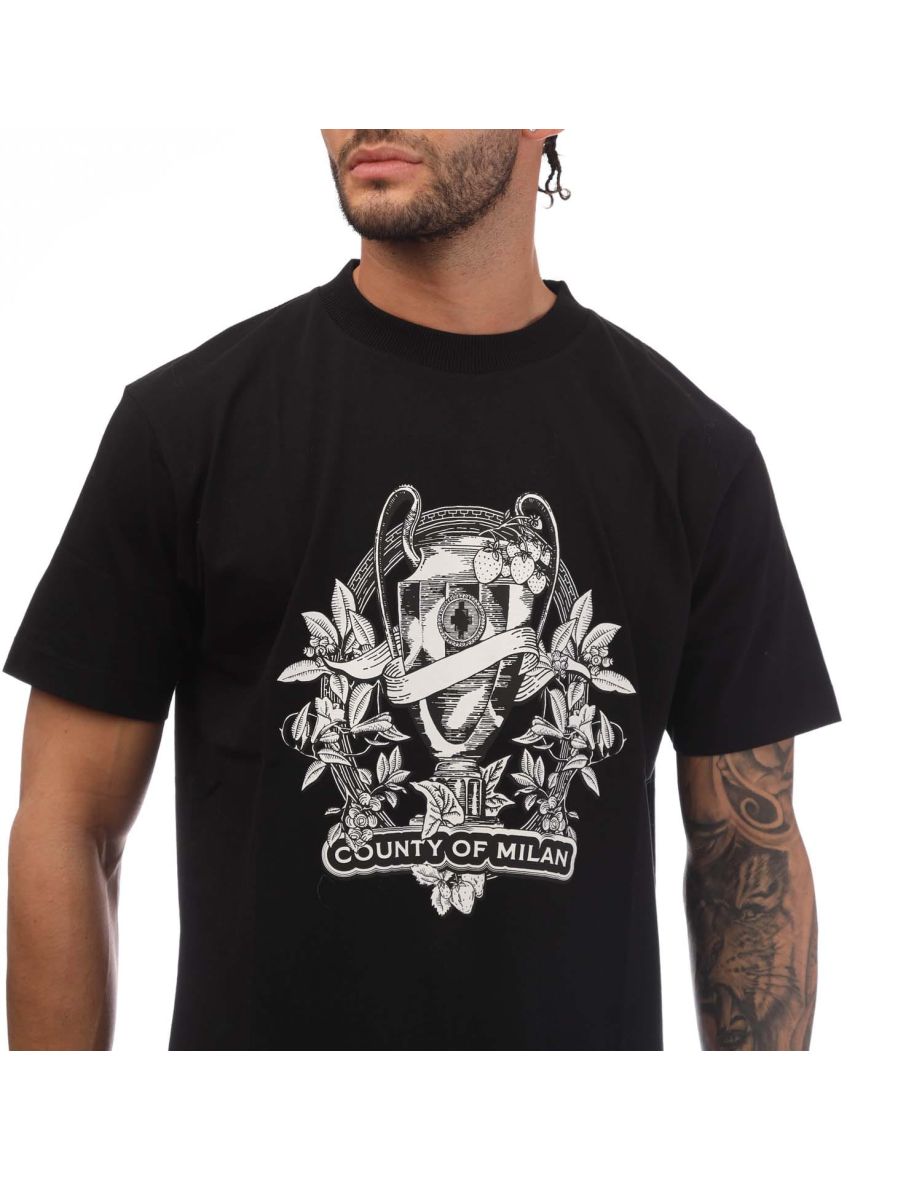 Men's Marcelo Burlon County Cup Regular T-Shirt in Black - 3