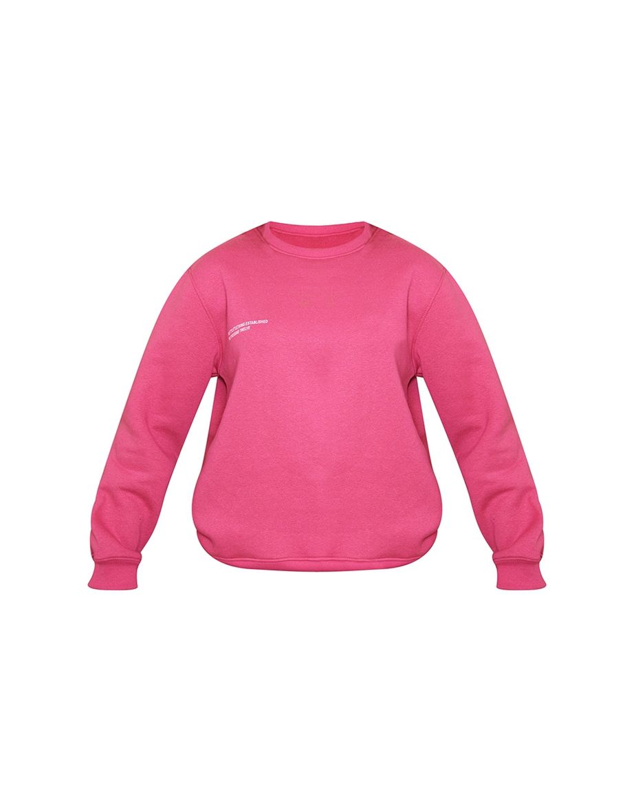 Hot Pink Prettylittlething Est 2012 Oversize Sweatshirt - 4