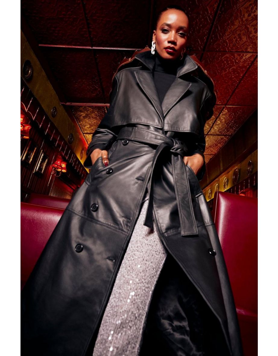 principles leather trench coat