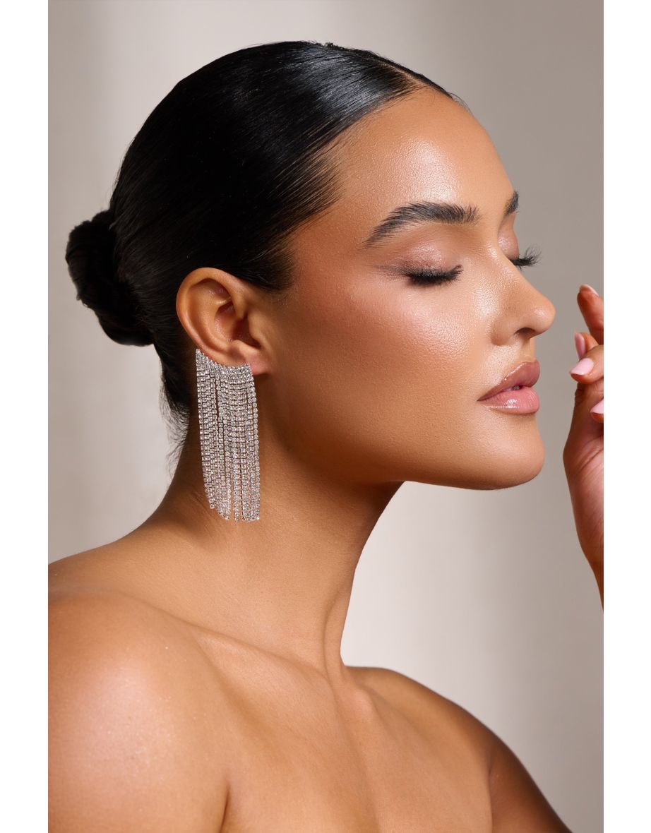 Monika | Silver Tassel Earrings - 2