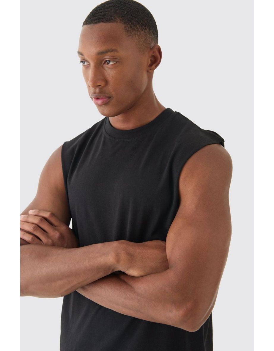 Basic Drop Armhole Tank - black - 2