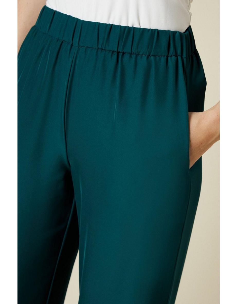 Elasticated Waist Straight Leg Trouser - 3