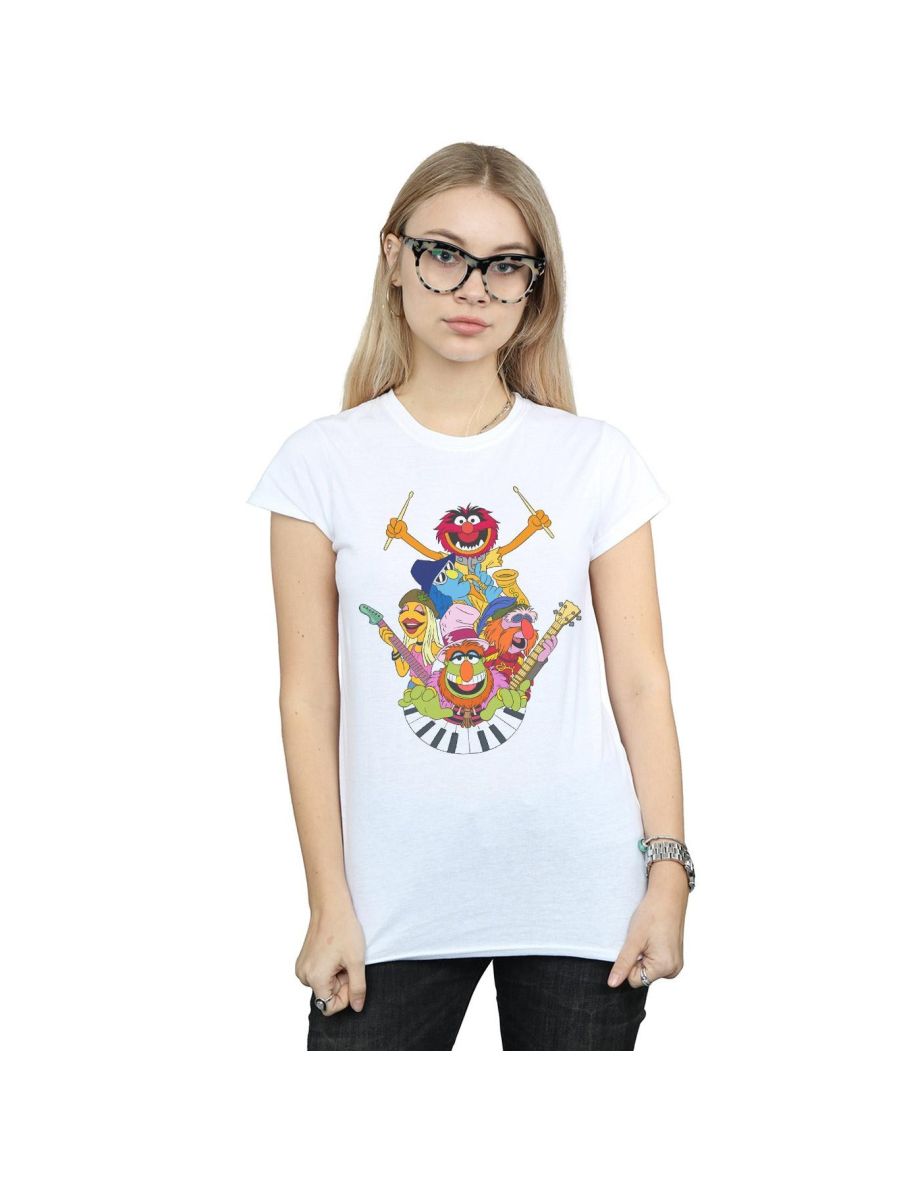 Disney Womens/Ladies The Muppets Dr Teeth And The Electric Mayhem Cotton T-Shirt - White