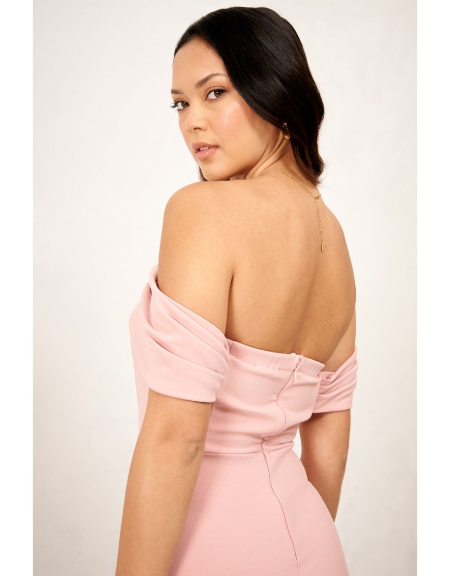 TFNC Sillae Dusky Pink Maxi Dress - 5