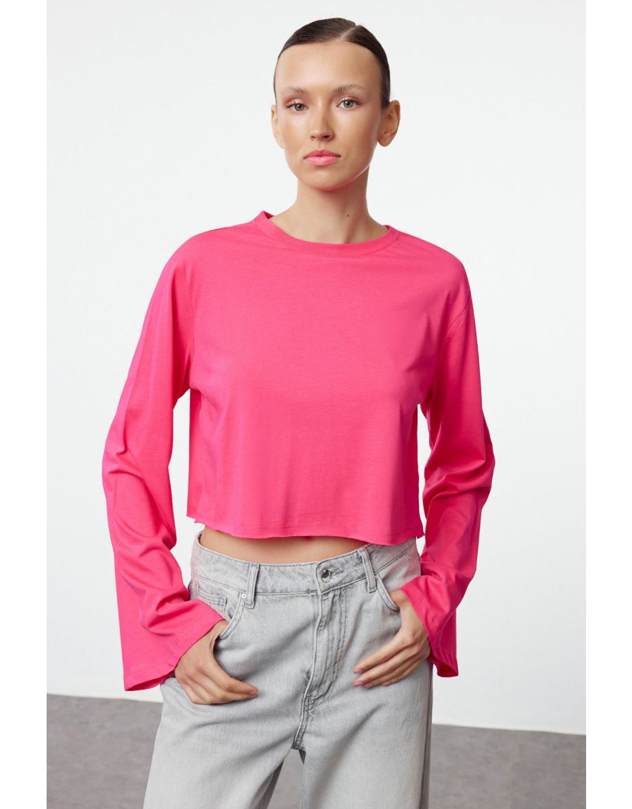 Anthracite-Fuchsia 2 Pack 100% Cotton Spanish Sleeve Knitted Top