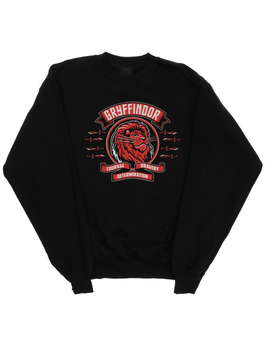Harry Potter Girls Gryffindor Toon Crest Sweatshirt - Black