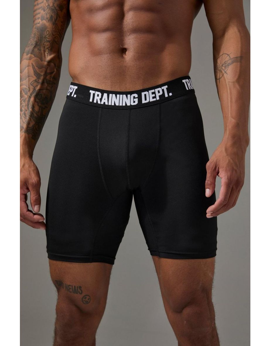 Man Active Training Dept Long 7inch Performance Boxer - black - 3