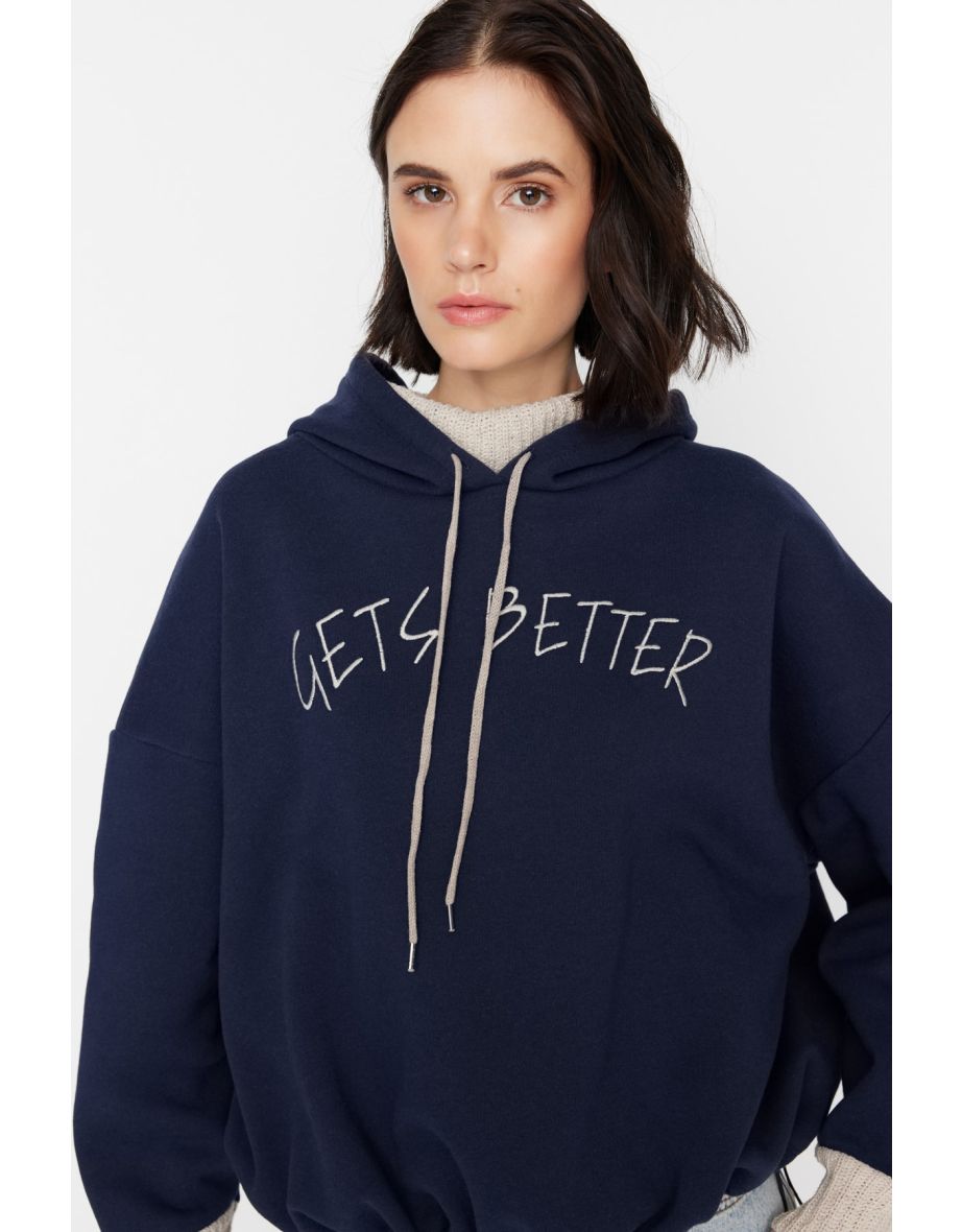 Sweatshirt - Dark blue - Relaxed fit
