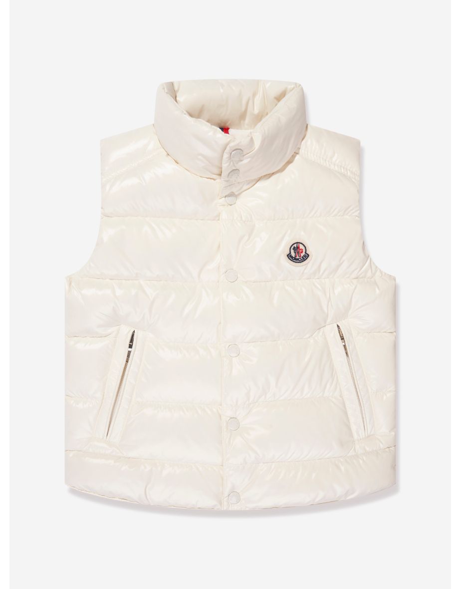 Shop Boys Down Padded Tib Gilet in White Online in Bahrain VogaCloset