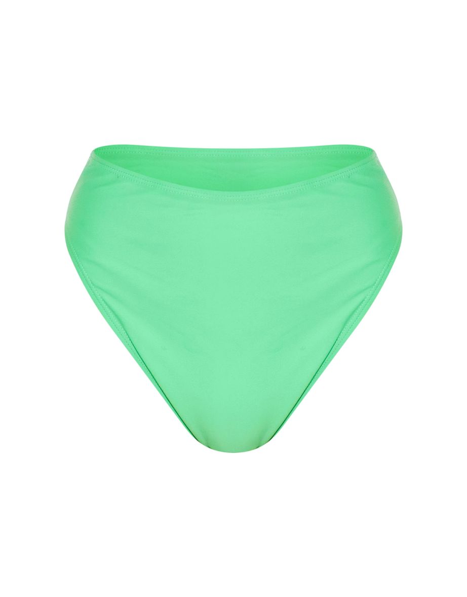 Bright Green Mix & Match High Waisted High Leg Bikini Bottoms - 4